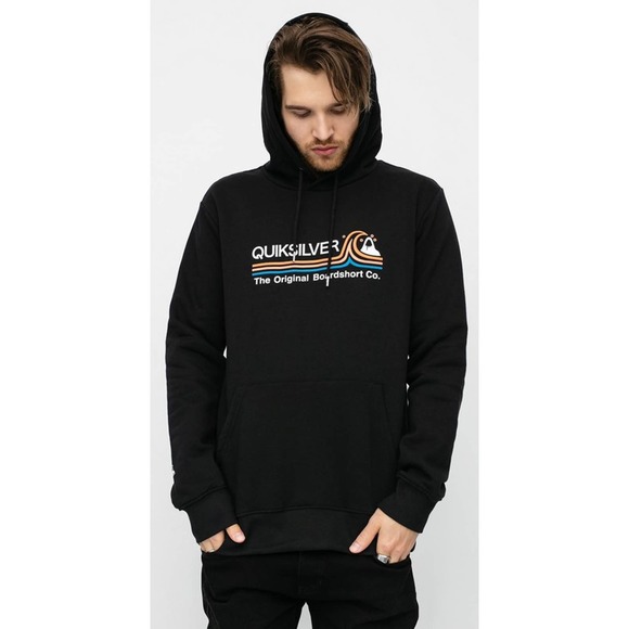 Quiksilver Men's Retro Logo The Original Boardshort Company Hoodie Sweatshirt - Picture 3 of 4